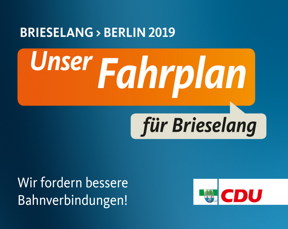 Die CDU verteilt wieder zum Fahrplanwechsel den neuen Fahrplan